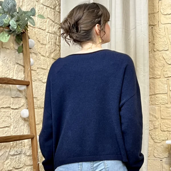 I790 - Pull léger (TU) - marine - taille-unique