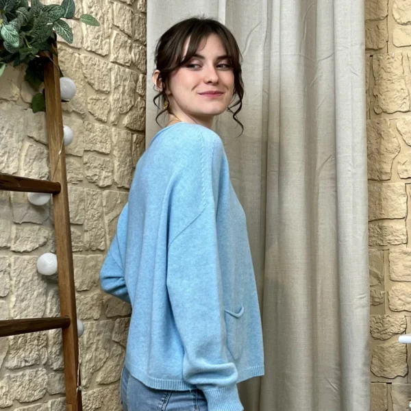 I790 - Pull léger (TU) - vert-deau - taille-unique