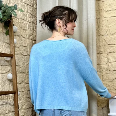 I790 - Pull léger (TU) - vert-deau - taille-unique