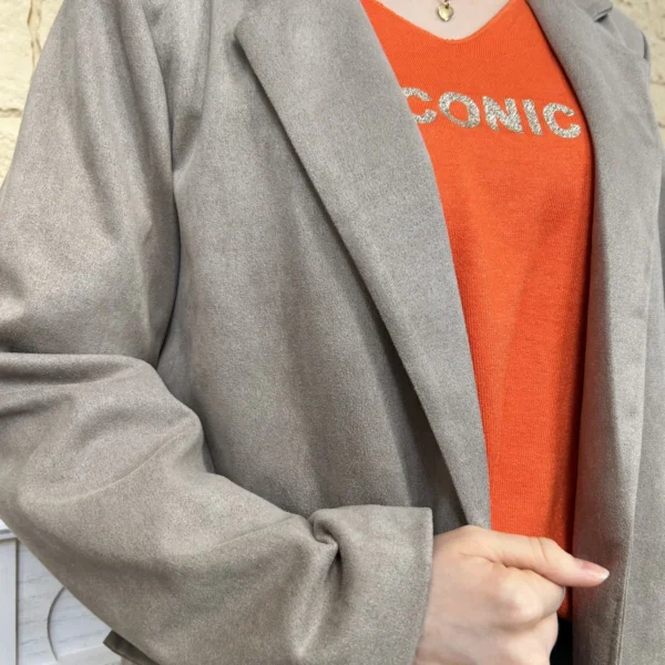 I793 - Veste blazer (TU) - taupe - taille-unique