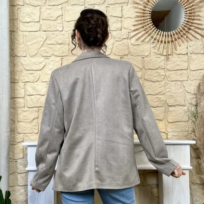 I793 - Veste blazer (TU) - taupe - taille-unique