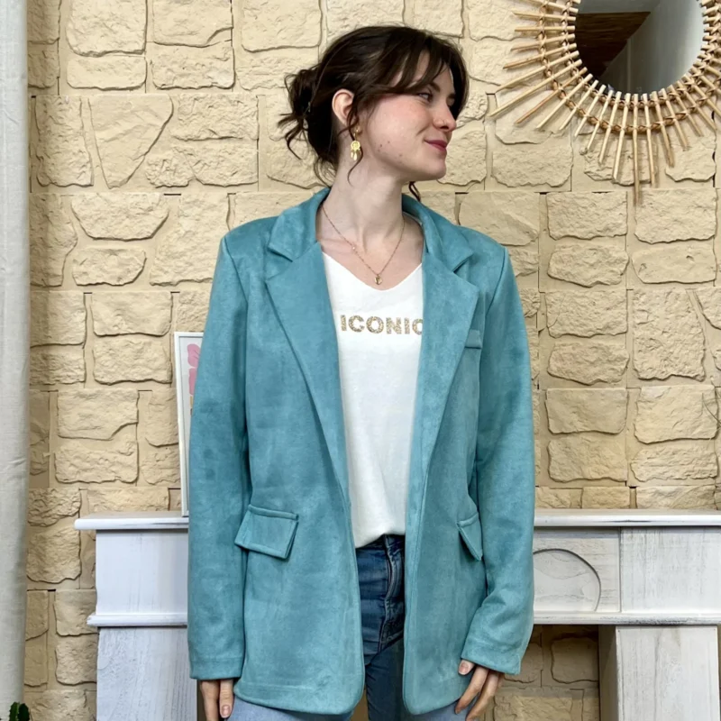 Veste blazer (TU) - vert-aqua - taille-unique
