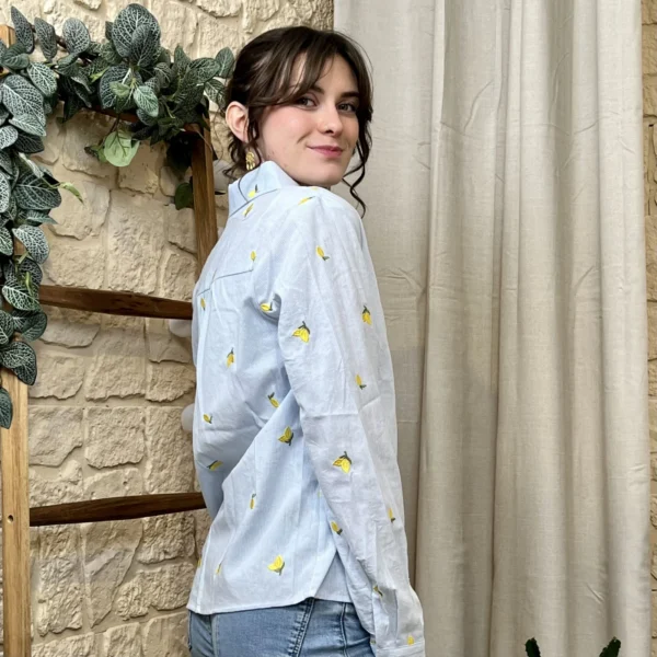 I805 - Chemise Citron (T36-T38) - bleu-ciel - 38