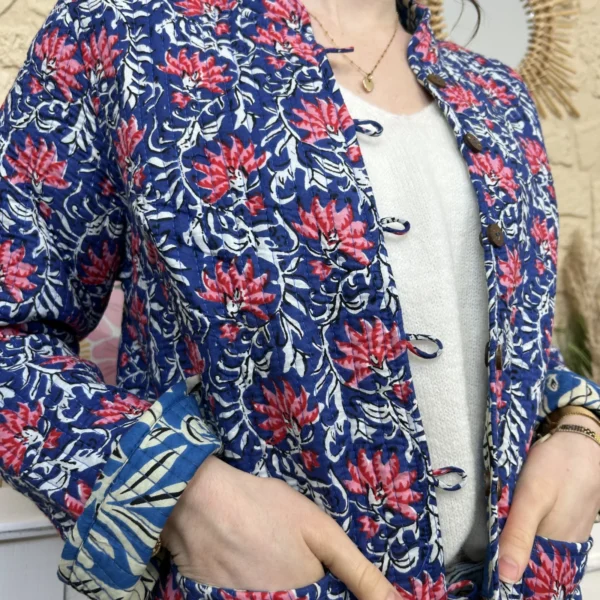 I785 - Veste réversible - bleu-royal - 44