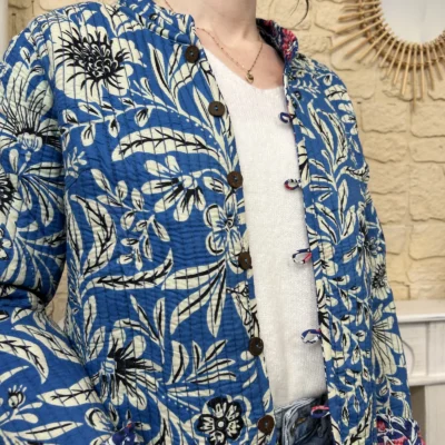 I785 - Veste réversible - bleu-royal - 44