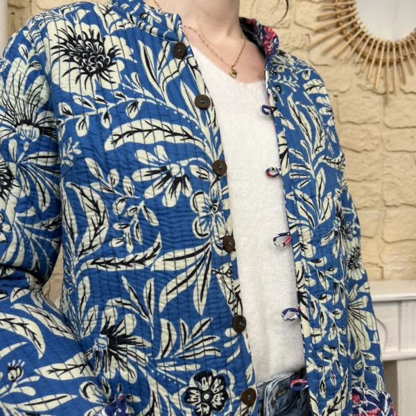 I785 - Veste réversible - bleu-royal - 44