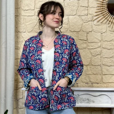 I785 - Veste réversible - bleu-royal - 44