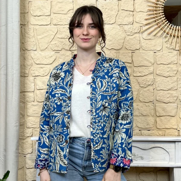 I785 - Veste réversible - bleu-royal - 44