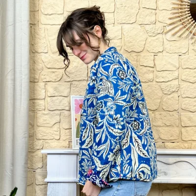 I785 - Veste réversible - bleu-royal - 44