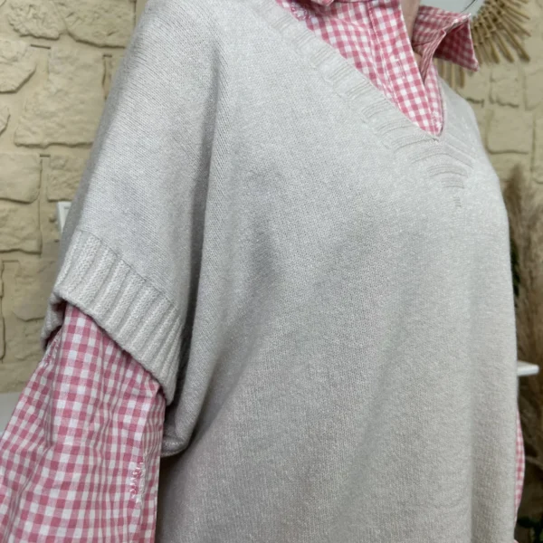 I780 - Pull sans manche (TU) - beige - taille-unique