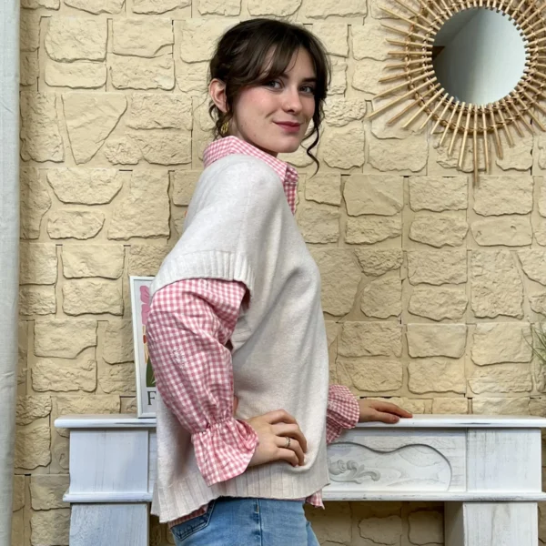 I780 - Pull sans manche (TU) - beige - taille-unique