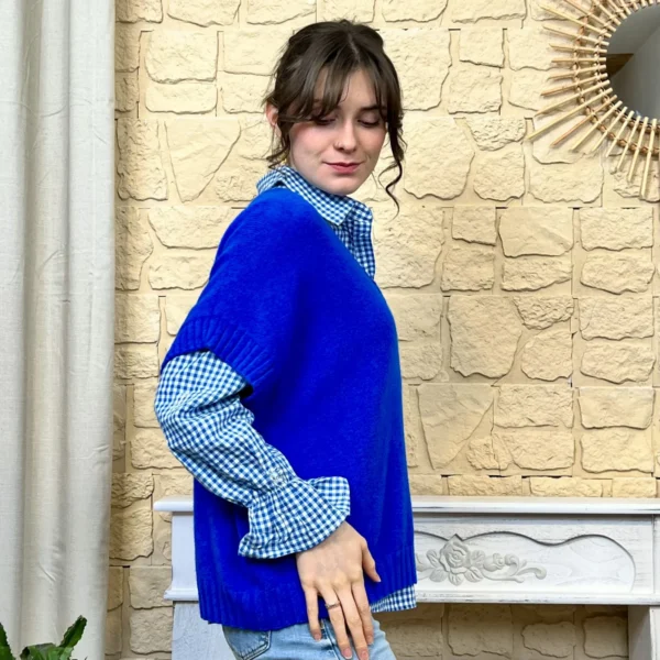 I780 - Pull sans manche (TU) - bleu-royal - taille-unique