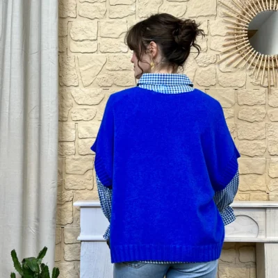 I780 - Pull sans manche (TU) - bleu-royal - taille-unique