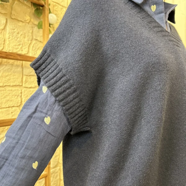 I780 - Pull sans manche (TU) - marine - taille-unique