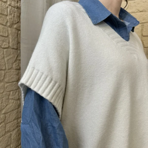 I780 - Pull sans manche (TU) - blanc - taille-unique