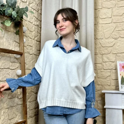 I780 - Pull sans manche (TU) - blanc - taille-unique