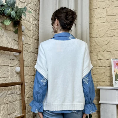 I780 - Pull sans manche (TU) - blanc - taille-unique