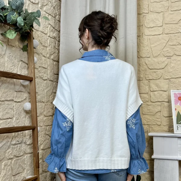 I780 - Pull sans manche (TU) - blanc - taille-unique