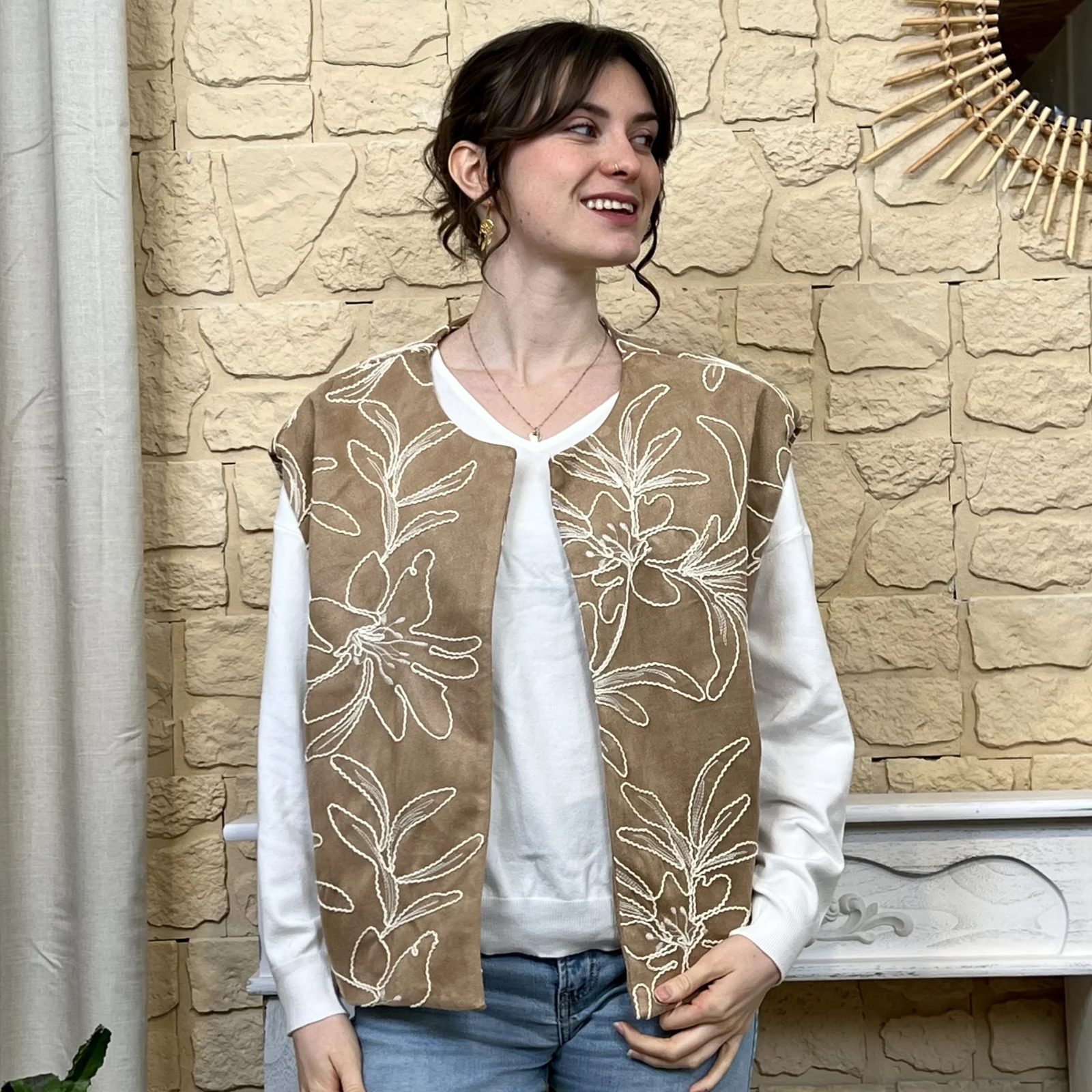 I777 - Boléro suédine (TU)