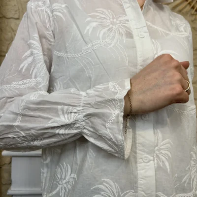 I775 - Chemise Palmier (T36-T38) - blanc - 38