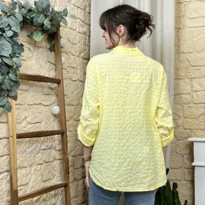 I767 - Chemise à carreaux (TU) - jaune - taille-unique