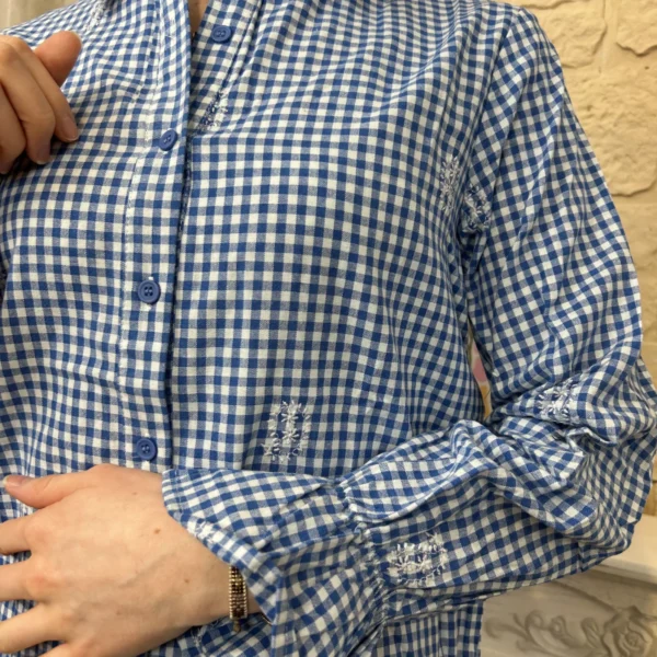 I752 - Chemise Vichy (T36-T38) - bleu-indigo - 38