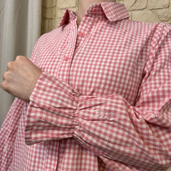 I752 - Chemise Vichy (T36-T38) - rose - 38