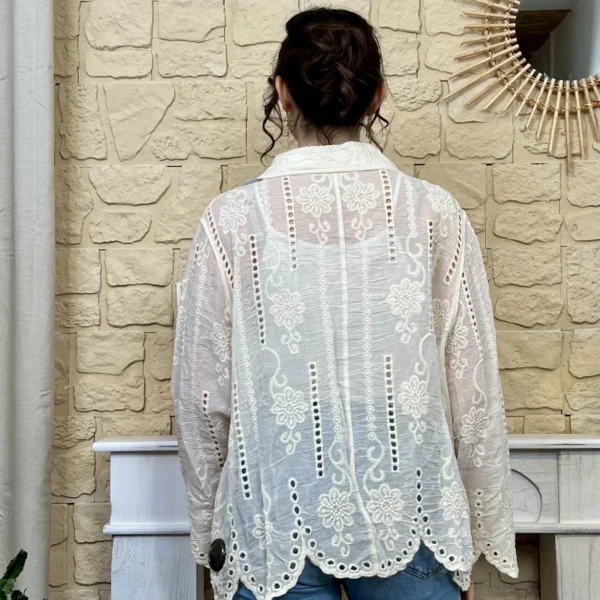 I749 - Chemise bohême (TU) - beige - taille-unique