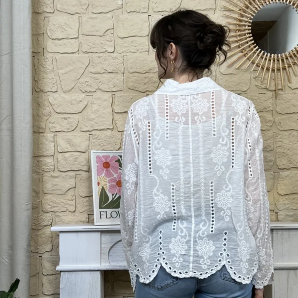 I749 - Chemise bohême (TU) - blanc - taille-unique