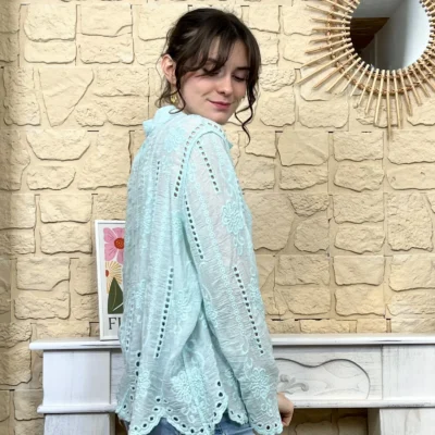 I749 - Chemise bohême (TU) - vert - taille-unique