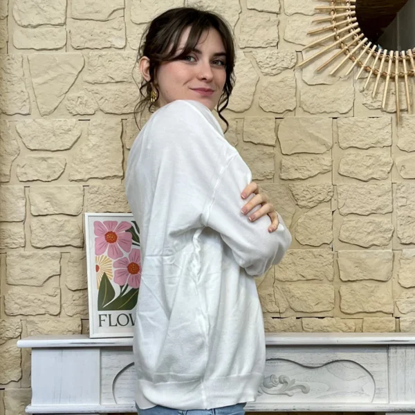 I 734 - Pull léger (TU) - ecru - taille-unique