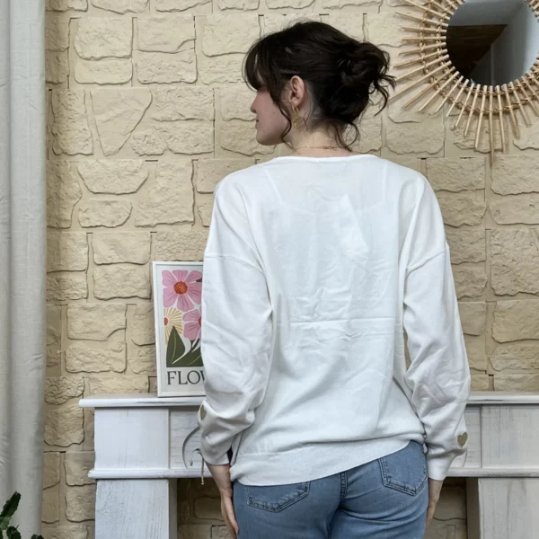 I 734 - Pull léger (TU) - ecru - taille-unique