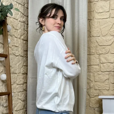 I 734 - Pull léger (TU) - ecru - taille-unique