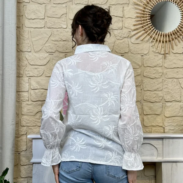 I775 - Chemise Palmier (T36-T38) - blanc - 38