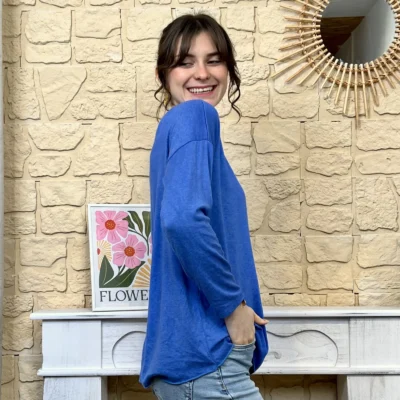 I736 - Pull Iconique (TU) - bleu-royal - taille-unique