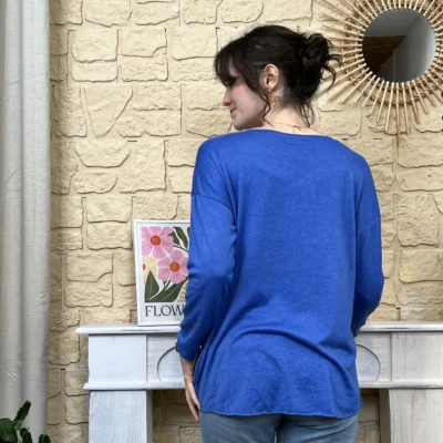 I736 - Pull Iconique (TU) - bleu-royal - taille-unique