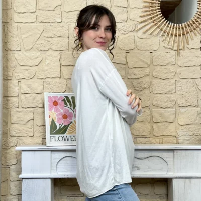 I736 - Pull Iconique (TU) - ecru - taille-unique