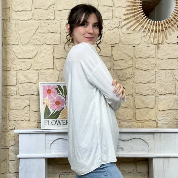 I736 - Pull Iconique (TU) - ecru - taille-unique