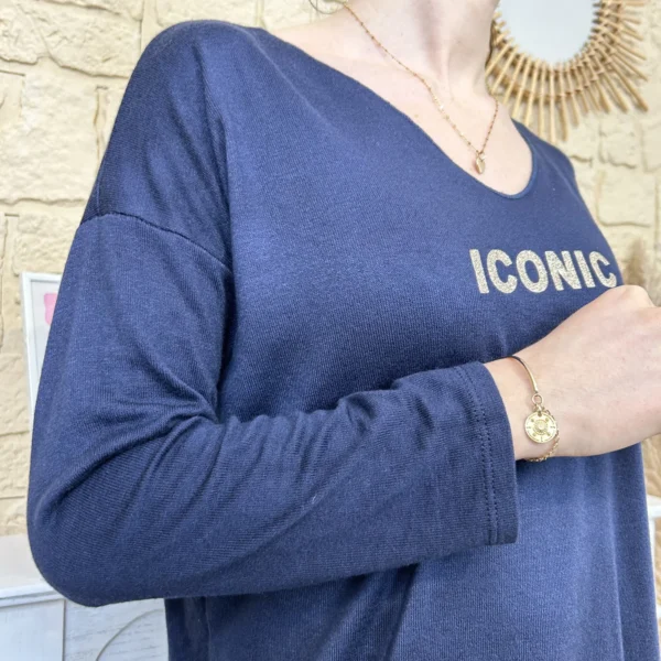 I736 - Pull Iconique (TU) - marine - taille-unique