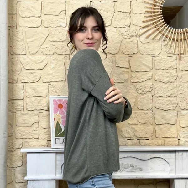 I736 - Pull Iconique (TU) - kaki - taille-unique