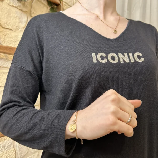 I736 - Pull Iconique (TU) - noir - taille-unique