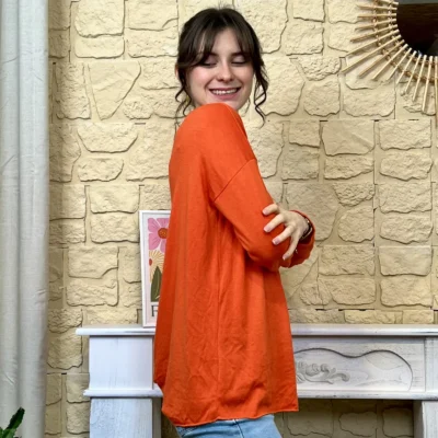 I736 - Pull Iconique (TU) - orange - taille-unique