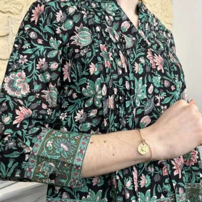 I734 - Blouse bohême (T36-44) - noir - 40