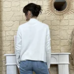Blazer femme en maille « Tendance » - blanc - taille-unique