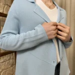 Blazer femme en maille « Tendance » - bleu-ciel - taille-unique