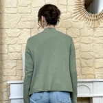 Blazer femme en maille « Tendance » - kaki - taille-unique