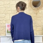 Blazer femme en maille « Tendance » - marine - taille-unique