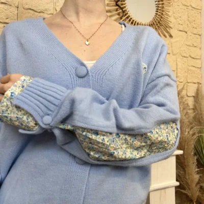 I721 - Gilet liberty (TU) - bleu-ciel - taille-unique