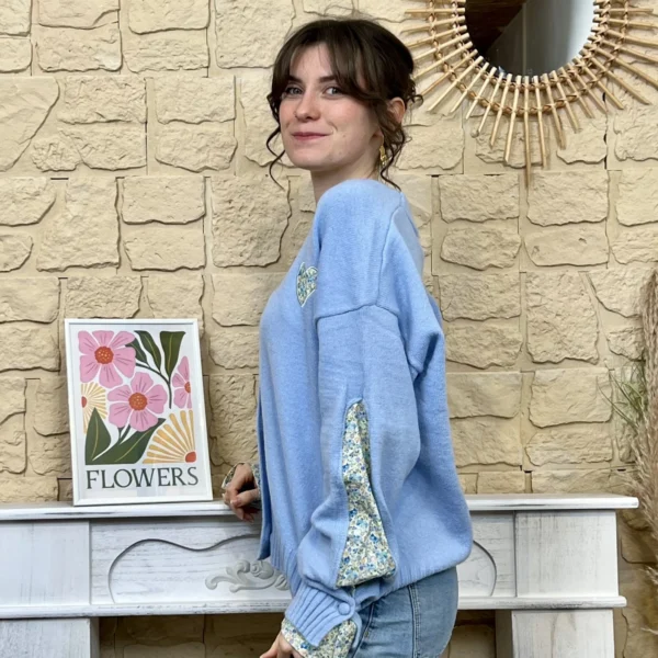 I721 - Gilet liberty (TU) - bleu-ciel - taille-unique