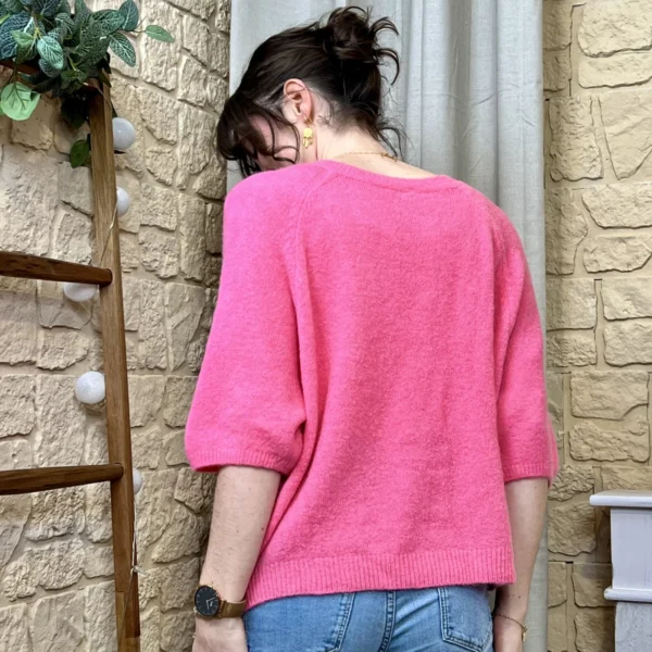 I720 - Gilet boutonné (TU) - fuchsia - taille-unique